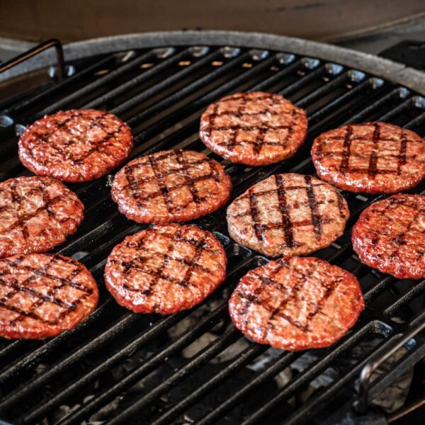 Platter - Black Angus beef burger patty with soft white bread rolls & tomato relish