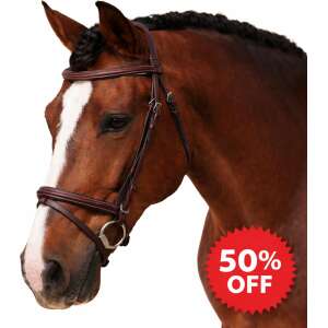 Hanoverian Snaffle Bridle with reins