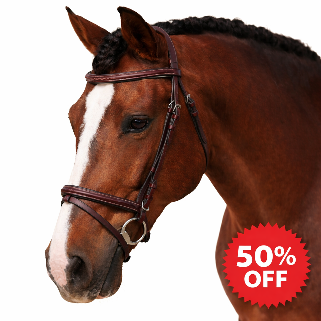 Hanoverian Snaffle Bridle with reins